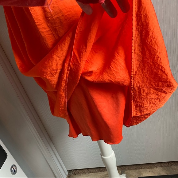Flowy Orange Dress, size 12 - Picture 8 of 9